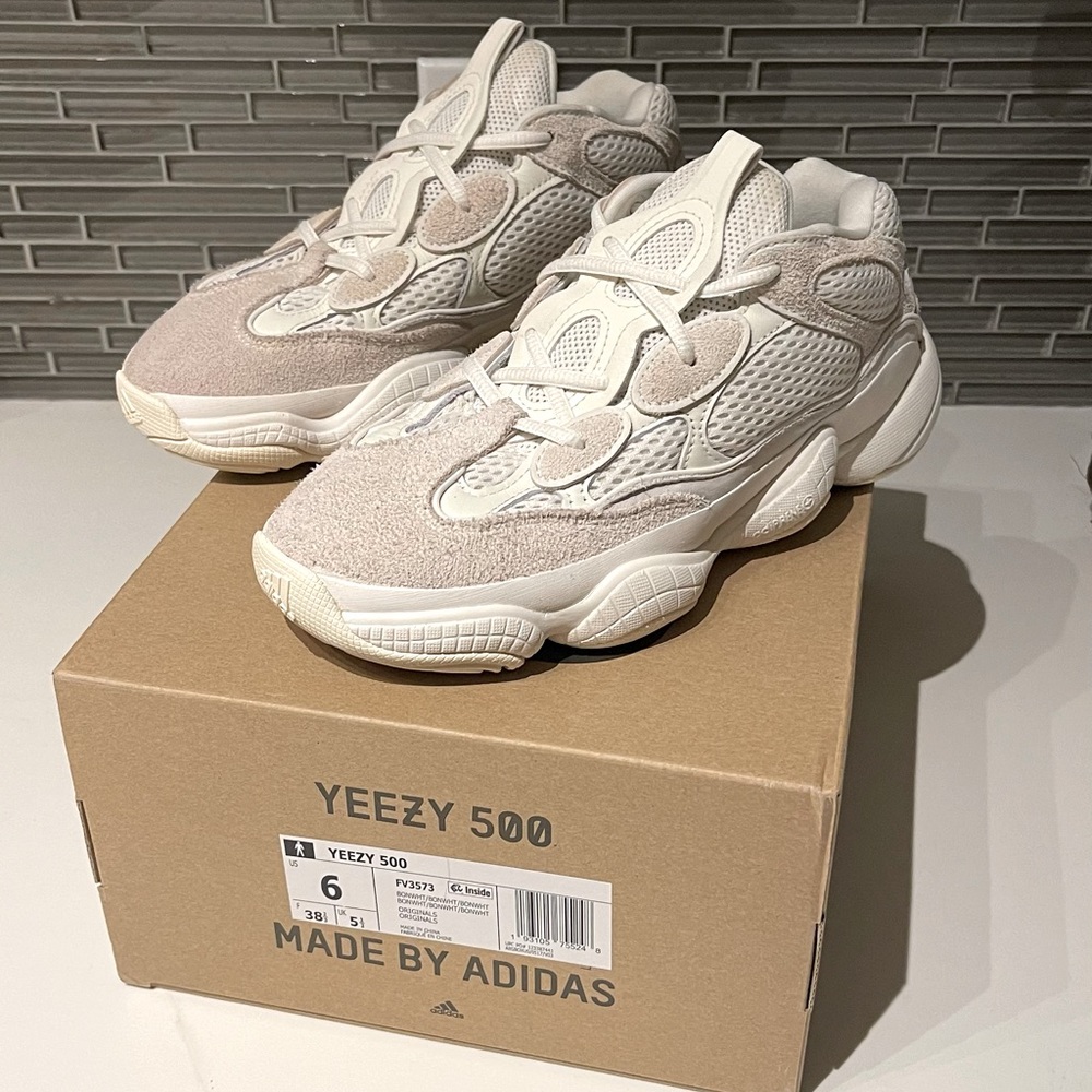 Adidas Yeezy Boost 500 Sneaker - Bone White
Size 6 Men’s = Size 7 Women